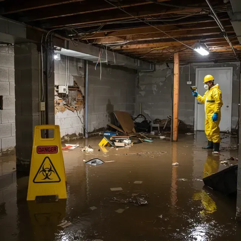 Flooded Basement Electrical Hazard in East Wenatchee Bench, WA Property